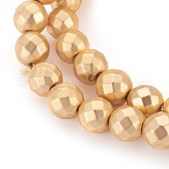 Electroplated Non-magnetic Synthetic Hematite Beads Strands&nbsp;G-P401-02G-8mm