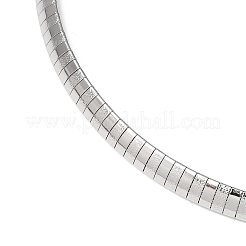 6mm 304 ステンレススチール フラットスネークチェーンネックレス  変色なし  ステンレス鋼色  17.72インチ（45cm）&nbsp;MAK-Z004-06P