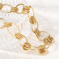 13mm真鍮楕円リンクチェーンネックレス  ラックめっき  長持ちメッキ  カドミウムフリー＆鉛フリー  18KGP本金メッキ  21.34インチ（54.2cm）&nbsp;NJEW-L013-02G