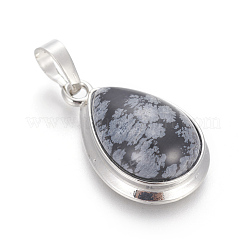 Natural Snowflake Obsidian Pendants&nbsp;G-L512-C18