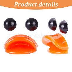 20Pcs Plastic Doll Duck Craft Mouth & 40Pcs Craft Eyes Cabochons&nbsp;FIND-GO0001-17