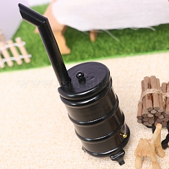 木製ミニチュア装飾品  マイクロランドスケープホームドールハウスアクセサリー  小道具の装飾のふりをする  ブラック  43x145mm&nbsp;PW-WG28875-01