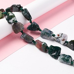 天然石インディアン瑪瑙ビーズ連売り  ナゲット  16~36.8x13~28.5x8~21mm  穴：2~3.8mm  約13個/連  16.26~17.52''（41.3~44.5センチメートル）&nbsp;G-B024-04