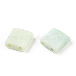 オペークアクリルスライドチャーム  正方形  甘露  5.2x5.2x2mm  穴：0.8mm.&nbsp;X-OACR-Z010-01U