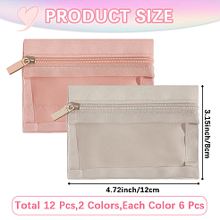 12Pcs 2 Colors Polyester Makeup Storage Zipper Bags&nbsp;AJEW-CL0005-18