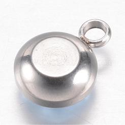 304 Stainless Steel Glass Rhinestone Charms&nbsp;STAS-G082-02