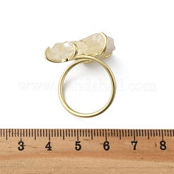 Natural Lemon Quartz Cuff Rings&nbsp;RJEW-B122-02G-01