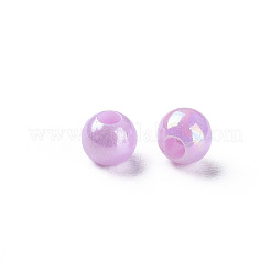 不透明なアクリルビーズ  ABカラー  ラウンド  プラム  4x3.5mm  穴：1.6mm  約6300個/210g&nbsp;LS-MACR-S371-11-I02