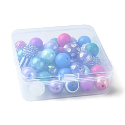 DIY Round Resin Beads and Acrylic Beads Jewelry Making Findings Kits&nbsp;DIY-FS0007-73