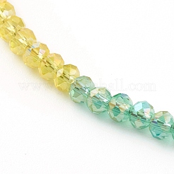 Rainbow Personalized Electroplate Glass Beaded Necklaces&nbsp;NJEW-JN03410