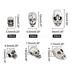 60Pcs 3 Style Tibetan Style Zinc Alloy Spacer Beads&nbsp;FIND-FH0004-38