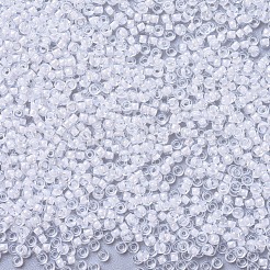 MIYUKIラウンドロカイユビーズ  日本製シードビーズ  （rr1104)ホワイトラインドクリスタル  11/0  2x1.3mm  穴：0.8mm  約1100PCS /ボトル  10 G /ボトル&nbsp;SEED-JP0008-RR1104
