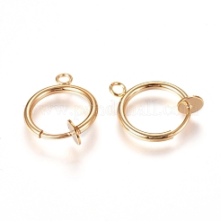 304 Stainless Steel Clip-on Earring Findings&nbsp;X-STAS-L238-025G