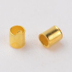 真鍮製つぶし玉カシメ玉  カドミウムフリー＆鉛フリー  チューブ  ゴールドカラー  1.5x1.5mm  穴：1mm&nbsp;E001-NFG