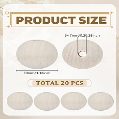 Natural Unfinished Wood Beads&nbsp;WOOD-LP0001-17A