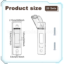 10袋プラスチック壁プレートライトスイッチカバー装飾  ネジ付き  透明  79x21.5x16.5mm  穴：4mm&nbsp;AJEW-DL0001-32