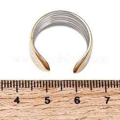304ステンレススチールカフオープンリング  イオンプレーティング（ip）  ゴールデン·ステンレス鋼色  11mm  内径：18mm&nbsp;RJEW-P192-03A