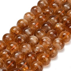 Hearted Natural Citrine Beads Strands&nbsp;G-L663-A02-12mm