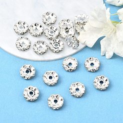 Brass Rhinestone Spacer Beads&nbsp;RB-A014-L12mm-01S