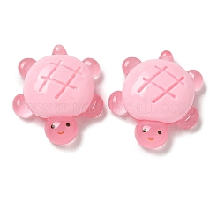 蓄光樹脂カボション  ジュエリー作りのための  暗闇で光る  カメ  ピンク  31.5x26.5x10.5mm&nbsp;RESI-M047-01C