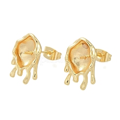 Brass Stud Earring Findings&nbsp;KK-K388-11G