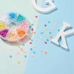 1120Pcs 8 Colors Handmade Polymer Clay Beads&nbsp;CLAY-YW0001-14A