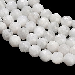 天然レインボー ムーンストーン ビーズ 連売り  多面カット  ラウンド  6mm  穴：0.9mm  約63~64個/連  15.16~15.28''（38.5~38.8センチメートル）&nbsp;G-C280-B15-6mm