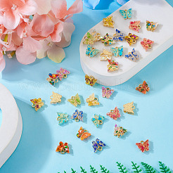 60PCS 10Colors Transparent Acrylic Alloy Charms&nbsp;OACR-TA0001-47
