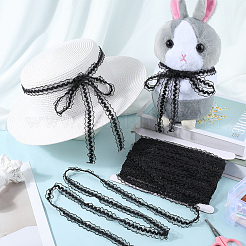 25M Nylon Elastic Pleated Lace Trim&nbsp;OCOR-CY0001-13B
