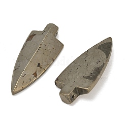 矢じり天然黄鉄鉱ペンダント  51~53x22~24x8~9mm  穴：1mm&nbsp;G-I125-44