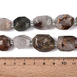 Natural Green Lodolite Quartz/Garden Quartz/Green Phantom Quartz Beads Strands&nbsp;G-N362-07A-04