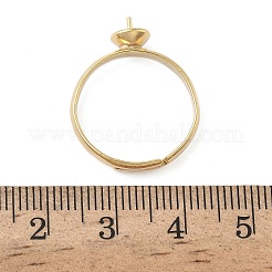 Adjustable Brass Cup Peg Ring Settings For Half-drilled Beads&nbsp;KK-K414-02B-G