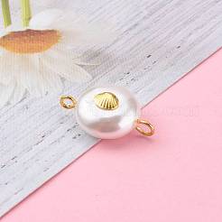 Eco-Friendly Plastic Imitation Pearl Beads Link Connectors&nbsp;PALLOY-JF00654