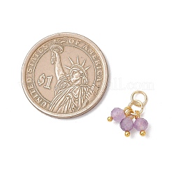 天然石ペンダント  丸いチャーム  真鍮ボールヘッドピン付き  ゴールドカラー  8.5x4.5mm  丸カン：5x1ミリ  内径：3.5mm&nbsp;PALLOY-JF05141-02