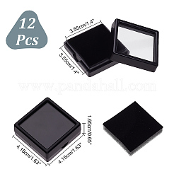 Square Plastic Loose Diamond Display Boxes&nbsp;CON-WH0092-61B-01