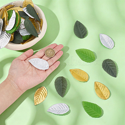 布製人工葉400色4個  diy の花束フラワーリース花輪アクセサリー  ミックスカラー  52~56x31~34x0.2mm  約100PCS /カラー&nbsp;DIY-MA0007-15A