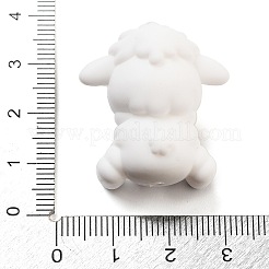 シリコンビーズ  羊  ホワイト  29x26x17mm  穴：2mm&nbsp;SIL-U005-02A