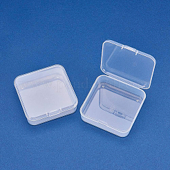 プラスチックビーズ収納ケース  正方形  透明  6.4x6.3x2cm  18個/セット&nbsp;CON-BC0004-67