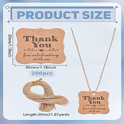 200Pcs Thanksgiving Themed Paper Hang Gift Tags&nbsp;PAAG-LP0001-01A