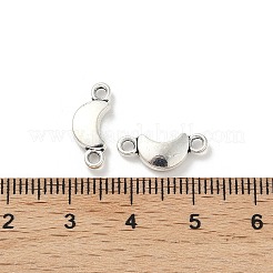 チベット風合金三日月コネクタチャーム  アンティークシルバー  15x6.5x3mm  穴：1.6mm&nbsp;TIBE-S324-09AS