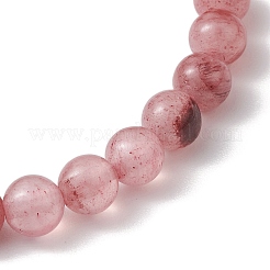 6.5mm Dyed Natural Green Jade Round Beaded Stretch Bracelets for Women&nbsp;BJEW-JB10844-02