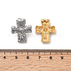 6 Pairs 304 Stainless Steel Cubic Zirconia Cross Stud Earrings&nbsp;EJEW-P330-01A