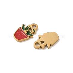 304 Stainless Steel Enamel Pendants&nbsp;STAS-I351-06G