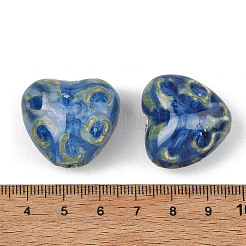 Glazed Heart Shaped Porcelain Beads&nbsp;PR-G020-01