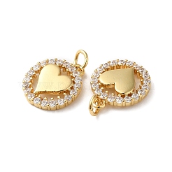 Rack Plating Brass Pave Cubic Zirconia Pendants&nbsp;KK-O142-32G