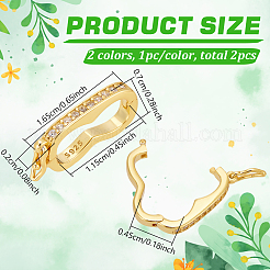 2Pcs 2 Colors 925 Sterling Silver Peanut Twister Clasps&nbsp;FIND-PH0025-43