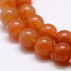 Natural Red Aventurine Bead Strands&nbsp;G-P257-02-6mm