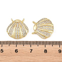 Brass Micro Pave Clear Cubic Zirconia Pendants&nbsp;KK-H292-53A-G