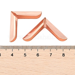 フォトアルバム用の鉄製フォトコーナー  ローズゴールド  25.5x25.5x6.5mm&nbsp;IFIN-R002-03RG