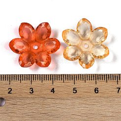 透明なアクリルビーズキャップ  蓮の花のビーズ  ミックスカラー  23.5x21x6.5mm  穴：2mm  462個/ 500g&nbsp;OACR-H118-03